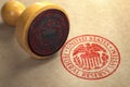 Federal reserve system FED symbol stamp on craft paper