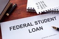 Federal student loan form. Royalty Free Stock Photo