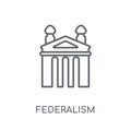 federalism linear icon. Modern outline federalism logo concept o