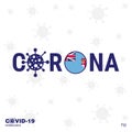 Federation Bosnia and Herzegovina Coronavirus Typography. COVID-19 country banner
