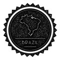 Federative Republic of Brazil Map Label with.