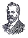 Federico Chueca portrait, Spanish composer of zarzuelas Royalty Free Stock Photo
