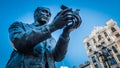 Federico Garcia Lorca monument at Santa Ana square in Madrid, Spain