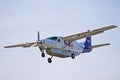 FedEx Cessna 208B Grand Caravan Front Side View Royalty Free Stock Photo