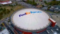 FedEx Forum Memphis from above - home of the Memphis Grizzlies - MEMPHIS, UNITED STATES - NOVEMBER 07, 2022 Royalty Free Stock Photo