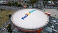 FedEx Forum Memphis from above - home of the Memphis Grizzlies - MEMPHIS, UNITED STATES - NOVEMBER 07, 2022 Royalty Free Stock Photo