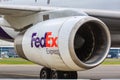 FedEx jet detail Royalty Free Stock Photo
