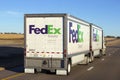 FedEx Semi truck with trailer Royalty Free Stock Photo
