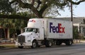 FedEx truck Royalty Free Stock Photo