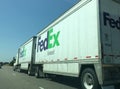 FedEx truck on highway Royalty Free Stock Photo