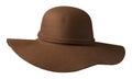 Fedora hat. hat isolated on white background .brown hat Royalty Free Stock Photo