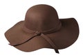 Fedora hat. hat isolated on white background . brown hat Royalty Free Stock Photo