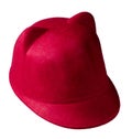 Fedora hat. hat isolated on white background . red hat Royalty Free Stock Photo