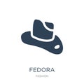 fedora icon in trendy design style. fedora icon isolated on white background. fedora vector icon simple and modern flat symbol for