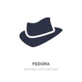 fedora icon on white background. Simple element illustration from Fashion concept