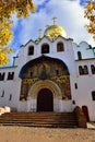 Fedorovskiy cathedral in Pushkin in autumn,