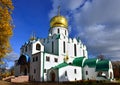 Fedorovskiy cathedral in Pushkin in autumn,