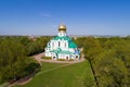 Fedorovsky Cathedral on a background of blue sky. Tsarskoye Selo, St. Petersburg