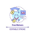 Fee waivers concept icon Royalty Free Stock Photo