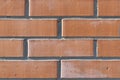 Background, backdrop of red, orange clean new brick building wall Royalty Free Stock Photo