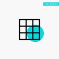 Feed, Gallery, Instagram, Sets turquoise highlight circle point Vector icon