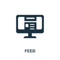 Feed icon. Simple element from social media collection. Creative Feed icon for web design, templates, infographics and more Royalty Free Stock Photo