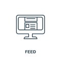 Feed icon. Simple element from social media collection. Creative Feed icon for web design, templates, infographics and Royalty Free Stock Photo