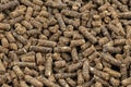 Feed for livestock. Pig feed pellets,feed  for hamster, rabbits or mouse Royalty Free Stock Photo