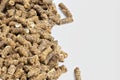 Feed for livestock. Pig feed pellets,feed  for hamster, rabbits or mouse on a white background Royalty Free Stock Photo