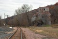 Feed Mill on Railroad Tracks