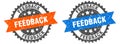 feedback band sign. feedback grunge stamp set Royalty Free Stock Photo