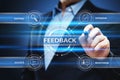 Feedback Business Quality Opinion Service Communication concept Royalty Free Stock Photo