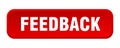 feedback button. feedback square 3d push button. Royalty Free Stock Photo