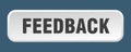 feedback button. feedback square 3d push button. Royalty Free Stock Photo