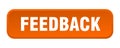 feedback button. feedback square 3d push button. Royalty Free Stock Photo