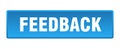 feedback button. feedback square isolated push button. Royalty Free Stock Photo