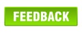 feedback button. feedback square isolated push button. Royalty Free Stock Photo