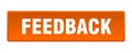 feedback button. feedback square isolated push button. Royalty Free Stock Photo