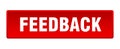 feedback button. feedback square isolated push button. Royalty Free Stock Photo