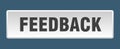 feedback button. feedback square isolated push button. Royalty Free Stock Photo