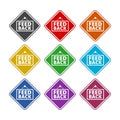 Feedback color sign set isolated on white background Royalty Free Stock Photo