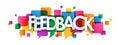 FEEDBACK colorful overlapping squares banner Royalty Free Stock Photo