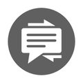 Feedback, comment icon. Gray vector graphics Royalty Free Stock Photo