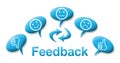 Feedback With comments Symbols Blue