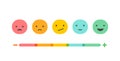 Feedback concept design, emoticon, emoji and smile, emotions scale