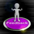 Feedback concept icon means giving a response like criticism or evaluation - 3d illustration