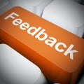 Feedback concept icon means giving a response like criticism or evaluation - 3d illustration