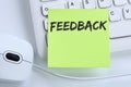 Feedback contact customer service opinion survey review business Royalty Free Stock Photo