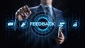 Feedback Customer satisfaction review testimonials service business concept. Royalty Free Stock Photo