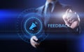 Feedback Customer satisfaction review testimonials service business concept. Royalty Free Stock Photo